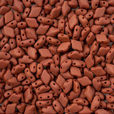 Matubo Czech Gemduo 2-Hole, Opaque Chocolate Matt, 50g