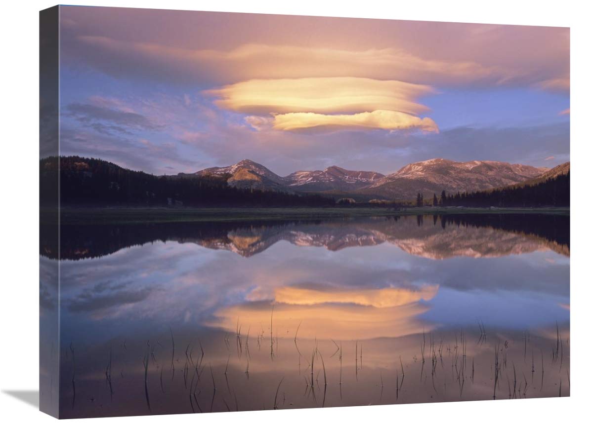 Lenticular Clouds Over Mount Dana, Mount Gibbs, And Mammoth Peak At Tuolumne Meadows, Yosemite National Park, California-Canvas