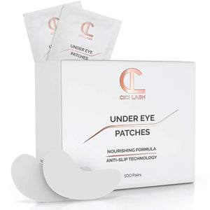 100 Pairs Under Eye Pads for Eyelash Extensions - Professional Lint Free Hydrogel Eye Patches with Moisturizing Vitamin C and Al