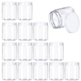 15 Pack 6oz Clear Plastic Jars Wide-mouth Storage Containers,Refillable Empty Containers for Dry Food,Dried Fruit,Seasoning and 