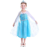 iTVTi Little Girls Princess Costume Blue Cosplay Dress up for Halloween Party with Accessories, Blue, 2-3 Years (Label 100)