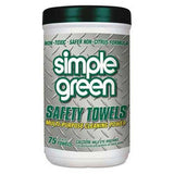 simple green Citrus Scented Safety Towels, 10 x 11 3/4, 75/Canister