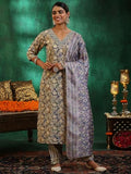 Libas Women'S Silk Blend Kurta Set (49044_Mauve