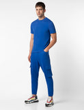 FYLTR Men's Crewneck T-shirt & Cargo Jogger Co-ord Set - 100% Cotton | Half Sleeve T-shirt| Jogger with Side & Cargo Pockets,Cosmic Cobalt