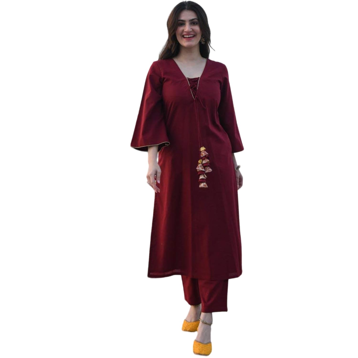 Anni Designer Women'S Maroon Color Rayon Kurta With Palazzo Set (Geetha Maroon_M),maroon,M