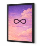ROXOVA Motivational Wall Art Framed Poster for Home & Office (13x10 Inch, Black Frame) Reset, Restart, Refocus Infinity Quote