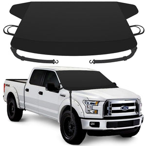 Sunny color Extra Large Windshield Cover for Ice and Snow, Upgraded Thicken Oxford Car Windshield Cover Best for Ice, Frost & Sn