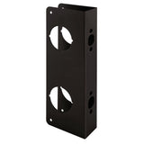 PrimeLine U 10750 Brass Lock and Door Reinforcement Plate for 13/4 In. Thick Doors, Bronze Finish (Single Pack)