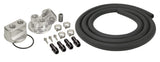 Derale 15718 Remote Oil Filter, Single Filter, 1/2 in NPT Thread Adapter, 10 ft Hose, 1/2 in NPT Thread Housing, 20 mm x 1.50 Adapter Thread, Fittings/Hardware, Universal, Kit