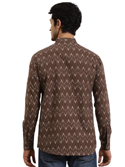 Sojanya (Since 1958 Men'S Cotton Brown Printed Only Short Kurta Brown M