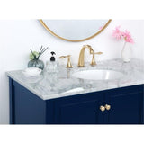 Elegant Decor Metropolis 42 Solid Wood And Metal Single Bathroom Vanity In Blue