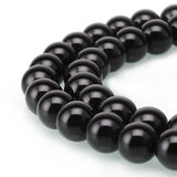 90pcs Adabele Natural Black Obsidian Gemstone 4mm (0.16 inch) Round Beads