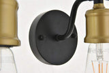 Elegant Lighting Living District Indoor Modern Home Decorative Bright Ceiling Serif 5 Light Brass And Black Wall Sconce