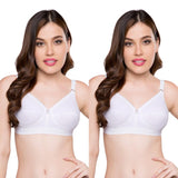 Trylo Namrata Bra Combo-40-White-C-Cup - Pack Of-2,WHITE,40,B0F1MY939J