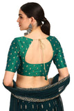 Soch Womens Green Zari Embroidered Art Silk Padded Blouse With Sequins Green 34