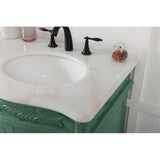 Elegant Decor Windsor 60 Solid Wood And Mdf Double Bathroom Vanity In Mint