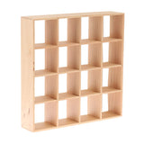 1: 12 Dollhouse Miniature Wooden Storage Rack 16 Grid Shelves Doll House Wall Rack Bookshelf Display Dollhouse Furniture Accesso