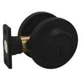 Nuk3y Thor Series Slim Round Modern Contemporary (Deadbolt [Single Cylinder], Matte Black)