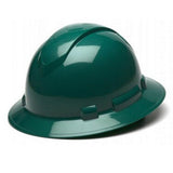 Texas America Safety Company Full Brim Ridgeline Hard Hat with 6 Point Knob Adjustment and Tote - Green