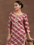 Libas Women'S Viscose Rayon Printed Straight Kurtas (58194_Maroon_M)