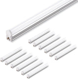 Barrina 12 Pack T5 LED Shop Light 4FT, 5000K Daylight White, 2200lm, 20W, Utility Linkable Lights, Ceiling and Under Cabinet Lig