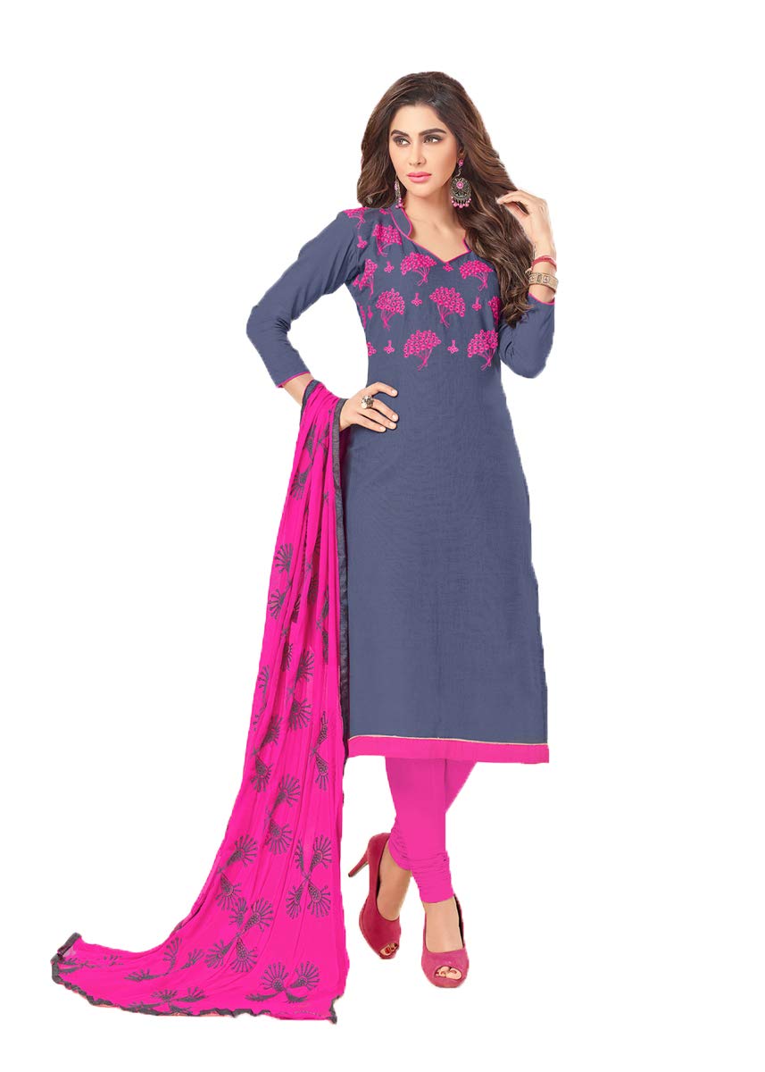 Anni Designer Cotton Saree (Dhadak 4012_Dusty Blue_Free Size),Dusty Blue,Free Size