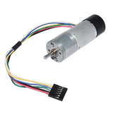 BEMONOC Encoder Metal Gearmotor 12V DC High Speed 600RPM Gear Motor with Encoder for Robotics