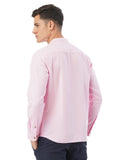 Fyltr Men'S Solid Slim Fit 100% Cotton Linen Look Casual Shirt,Pink Winks,Pink Winks,S