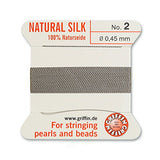 Griffin Bead Cord 100% Natural Silk Grey #2