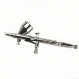 ECOMISTIQ Chrome Finish ExternalMix Airbrush Kit Interchangeable Nozzles DoubleactingAction Airbrush Presentation Box Paint Ne