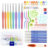Raja Dhiraj Crochet Hook Set Premium Crochet Hook Set With Accessories 8 Ergonomic Hooks, Stitch Markers, Row Counters, Needle