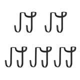 Dewell Multi-Use Over Cabinet Hook, 5 Pack, Stainless Steel, Over Door Double Hook for Drawer Cabinet, Closet, Fence, Kitchen an