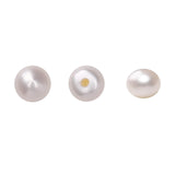 BEADIA Natural Half Drilled Pearl Beads White 4.5-5mm 12pcs AAAA Freshwater Cultured Loose Gemstone Beads for DIY Stud Earring J