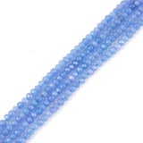 Adabele 13.5 Inch Natural Aquamarine Blue Quartz Gemstone 4mm Small Faceted Rondelle Beads
