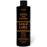 Gold Label Brazilian Keratin Hair Treatment Straightening works on All Hair Types Incl Coarse Thick Dry Frizzy Curly Bleached Do