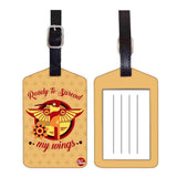Nutcase Designer Luggage Travel Baggage Tags Single Tag With Name Card Inside Wings