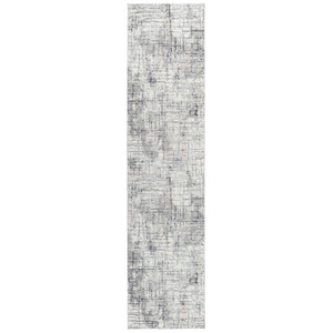 Alora Decor Glamour 2'7' X 9'6' Cream/Gray/Rust/Blue Power-Loomed Area Rug