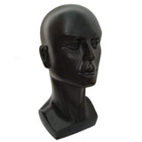 LIAMTU Mannequin Head Male Face Model Display Stand for Wigs Hat Glasses Mask Headphone (black)