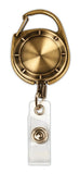 COSCO MyID Carabiner Reel for ID Badge Holders, for Key Cards, Door Entry Cards and ID Cards, Brass Style (075010)