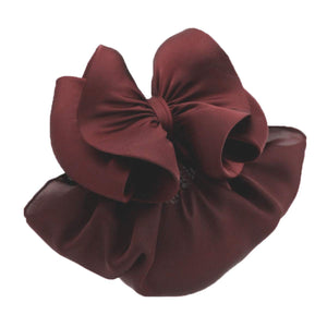 Women Hair Bun Cover Net Snood Hairnet Bowknot Decor Barrette Hair Clip 3D Bow Hair Accessories