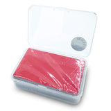 Ebamaz 100PCS Thin Aluminum Alloy Metal Business Card Blank Plate 3.4 X2.13X0.008 inch (Red, Blank)