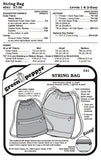 Drawstring Bag Bags Purses Knapsack #541 Sewing Pattern (Pattern Only)