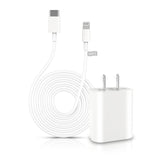 CREHAO iPhone Fast Charger,2 Pack10FT Extra Long USB C to Lightning Fast Charging Data Sync Cord with PD 20W USB C Wall Charger 