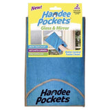 HANDEE Pockets Glass & Mirror Microfiber Cleaning Cloths with Builtin Pockets, 6.25 in. W x 9.75 in. L, 2 Pack Ultra Absorben