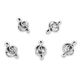 20pcs Music Note Sign Large Hole Beads (4.5mm Hole) Antique Silver