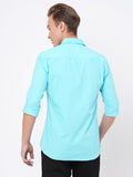 Anni Designer Men'S Solid Regular Fit Shirt (Rikk-An_Sku Blue X-Large),Sky Blue,XL,Cotton Blend,Western,