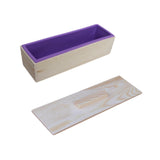 HEAVENGLOW Rectangular Silicone Mould Wooden Box Silicone Soap Loaf Mould for DIY Craft Violet|Soap Molds|Crafts