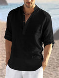 Bellstone Men'S Cotton Blend Solid Regular Dress Shirt (Kurta800_Combo_Black_Red_S