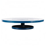 JAZZY PEARLS Cast Iron Pottery Turntable DoubleSided Clay Turntable Compact Pottery Banding Wheel Concentric Circular Ridge Top