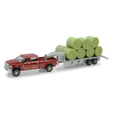 ERTL Dodge Pickup with Diecast Trailer and Bales, 1:64Scale ZFN14855